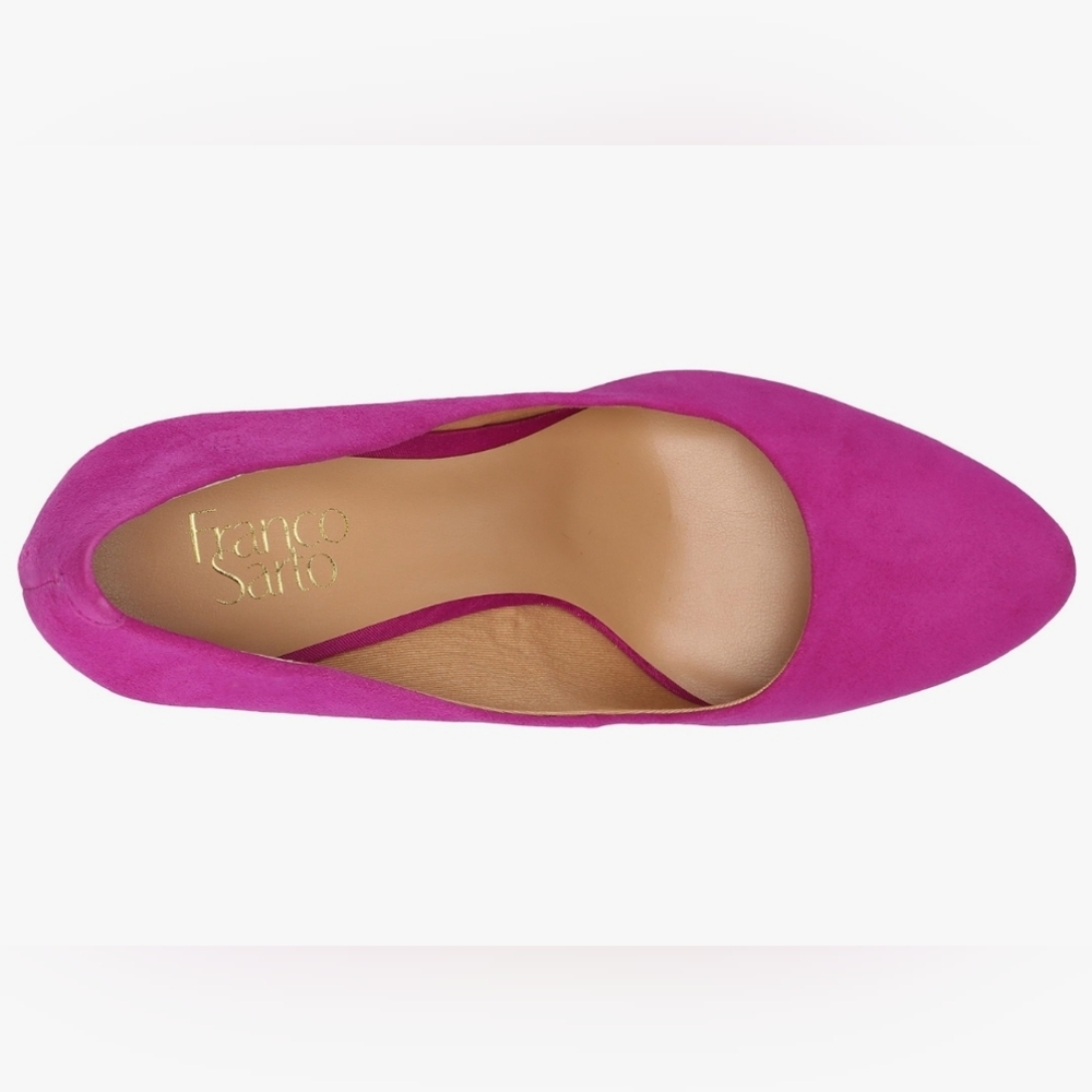 Franco Sarto Calix Cork Wedge Pump Sz: 7 - Fushia - Picture 6 of 16